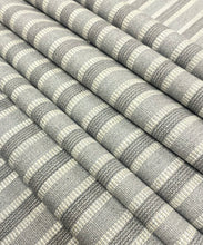 Load image into Gallery viewer, Perennials Piccadilly Stripe Rhino 
Grey Indoor Outdoor Upholstery Fabric STA 5051