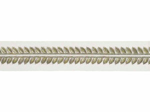 2.5" Wide Off White Silver Gold Metallic Embroidered Drapery Tape Trim