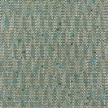 Load image into Gallery viewer, Cotton Viscose Linen Green Beige Mustard Turquoise Herringbone Tweed Upholstery Drapery Fabric