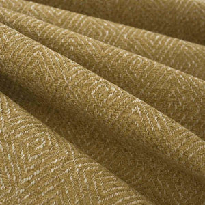 Mustard Brown Cream Geometric Chenille Upholstery Fabric