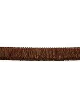 Load image into Gallery viewer, 2" Wide Wine Red Beige Mustard Brush Upholstery Fringe Trim