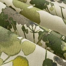 Load image into Gallery viewer, Cotton Beige Olive Green Brown Floral Upholstery Drapery Fabric FB