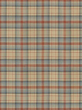 Load image into Gallery viewer, Beige Blue Red Grey Tartan Plaid Upholstery Fabric