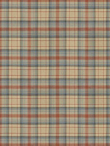 Beige Blue Red Grey Tartan Plaid Upholstery Fabric