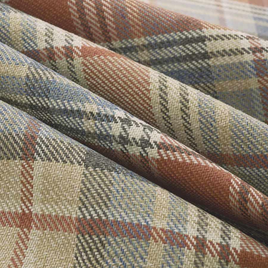 Beige Blue Red Grey Tartan Plaid Upholstery Fabric