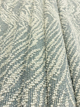 Load image into Gallery viewer, Cowtan &amp; Tout Idaho Ocean Wool Blend Blue Cream Abstract Boucle Upholstery Fabric STA 5013