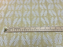 Load image into Gallery viewer, Lemon Yellow Ivory Geometric Abstract Outdoor Upholstery Fabric