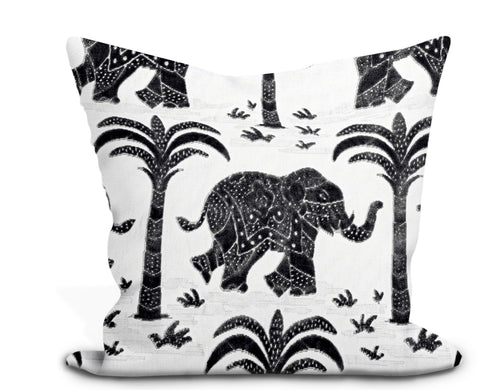 Thibaut Elephant Velvet Pillow
