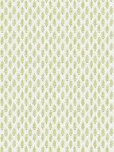 Load image into Gallery viewer, Cream Lime Green Small Print Botanical Linen Drapery Fabric FB