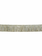 Load image into Gallery viewer, 2" Wide Silver Grey Beige Brush Upholstery Fringe Trim