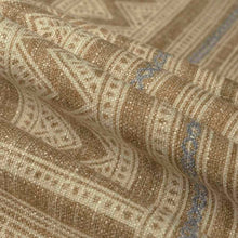 Load image into Gallery viewer, Antique Mauve Ivory Blue Ethnic Geometric Upholstery Drapery Fabric