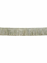 Load image into Gallery viewer, 2" Wide Silver Grey Beige Brush Upholstery Fringe Trim
