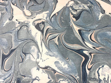 Load image into Gallery viewer, Navy Blue Seafoam Green Teal Cream Abstract Marble Velvet Upholstery Fabric