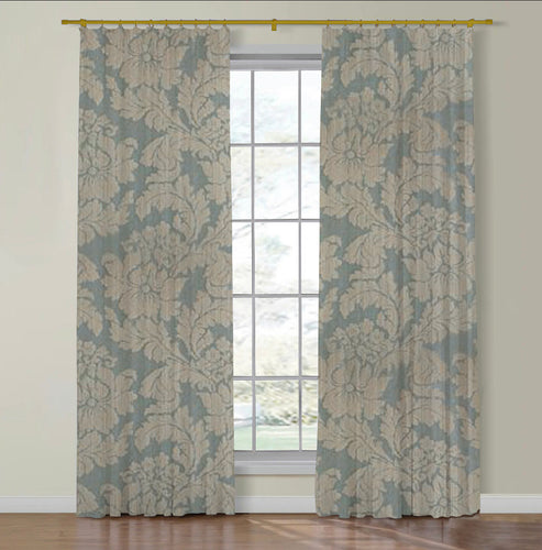 Thibaut Caserta Damask Side Drapery Panels