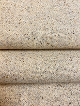 Load image into Gallery viewer, Designer Water &amp; Stain Resistant Beige Brown MCM Mid Century Modern Speckled Tweed Upholstery Fabric STA 4600