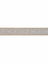 Load image into Gallery viewer, 2.25&quot; Grey Off White Beige Geometric Drapery Tape Trim