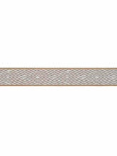Load image into Gallery viewer, 2.25&quot; Grey Off White Beige Geometric Drapery Tape Trim