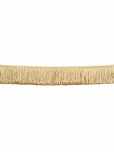 Load image into Gallery viewer, 2" Wide Beige Gold Brush Upholstery Fringe Trim