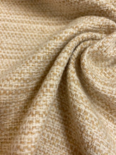 Load image into Gallery viewer, Designer Water &amp; Stain Resistant Beige Cream Chenille MCM Mid Century Modern Upholstery Fabric WHS 4603