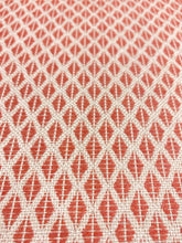 Load image into Gallery viewer, Sunbrella Detail Persimmon Water Stain Resistant Coral Beige Geometric Diamond Upholstery Drapery Fabric