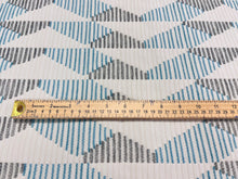 Load image into Gallery viewer, 3/4 Yard Remnant Thibaut Harper Sterling and Sky Geometric Performance Upholstery Fabric