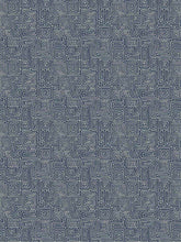 Load image into Gallery viewer, Bella Dura Indoor Outdoor Lido Key Geometric Greek Key Navy Blue Cream Upholstery Drapery Fabric FB