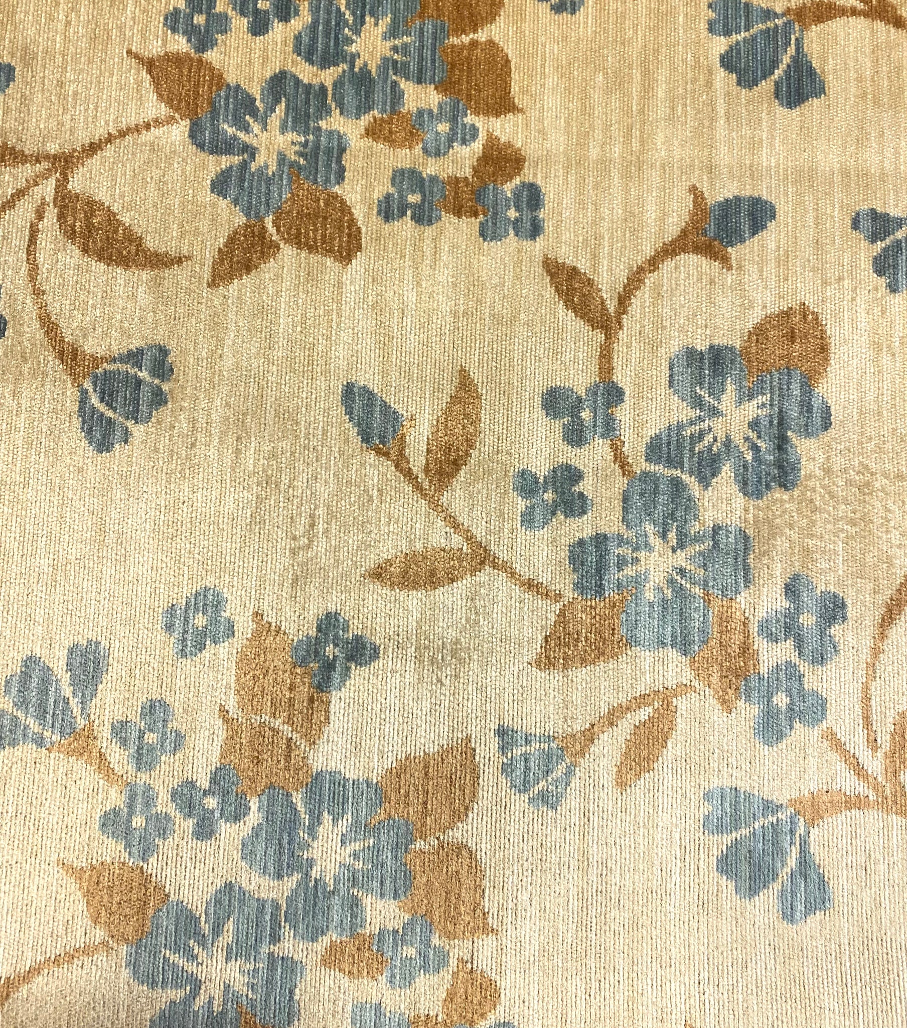 Vintage Rusty Brown Caramel Taupe Botanical Tropical Velvet outlet Upholstery Fabric