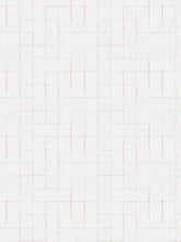 Load image into Gallery viewer, Linen Cream Pink Coral Check Drapery Fabric
