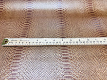 Load image into Gallery viewer, Designer Heavy Duty Caramel Brown Bronze Reptile Snake Faux Leather Upholstery Vinyl