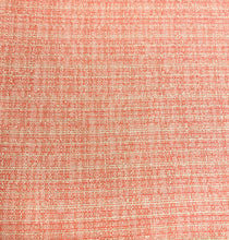 Load image into Gallery viewer, Designer Water Stain Resistant Coral Orange Taupe MCM Mid Century Modern Tweed Upholstery Fabric STA 5157