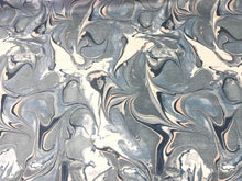 Load image into Gallery viewer, Navy Blue Seafoam Green Teal Cream Abstract Marble Velvet Upholstery Fabric