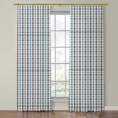 Thibaut Saybrook Check Side Drapery Panels