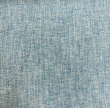 Load image into Gallery viewer, Designer Navy Blue Aqua White MCM Mid Century Modern Tweed Upholstery Fabric STA 5176