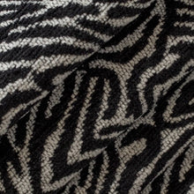 Load image into Gallery viewer, Heavy Duty Black Grey Abstract Chenille Animal Pattern Upholstery Fabric
