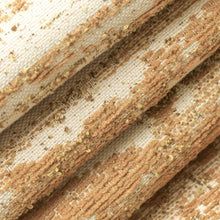 Load image into Gallery viewer, Heavy Duty Fade Resistant Beige Mustard Abstract Upholstery Fabric
