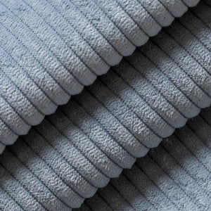 Heavy Duty Fade Resistan Wedgewood Blue Corduroy Upholstery Fabric