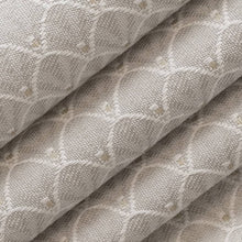 Load image into Gallery viewer, Heavy Duty Small Art Deco Fan Light Grey Taupe Upholstery Drapery Fabric