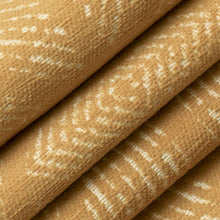 Load image into Gallery viewer, Heavy Duty Fade Resistant Mustard Gold Cream Abstract Upholstery Fabric