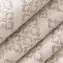Load image into Gallery viewer, Heavy Duty Damask Diamond Light Grey Taupe Upholstery Drapery Fabric