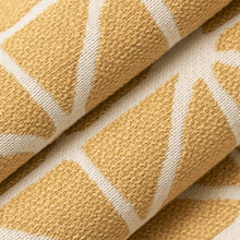 Load image into Gallery viewer, Heavy Duty Mustard Gold Light Grey Abstract Geometric Upholstery Fabric