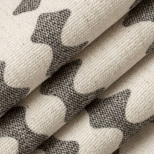 Load image into Gallery viewer, Heavy Duty Cream Charcoal Black Ethnic Geometric Upholstery Fabric