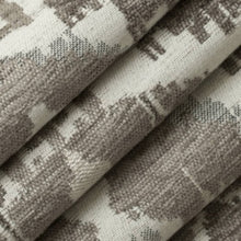 Load image into Gallery viewer, Heavy Grey Taupe Brown Ikat Cream Ethnic Geometric Upholstery Fabric