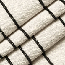 Load image into Gallery viewer, Beige Black Stripe Upholstery Fabric