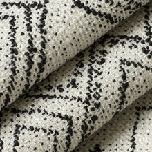 Load image into Gallery viewer, Heavy Duty Off White Black Ethnic Geometric Upholstery Fabric