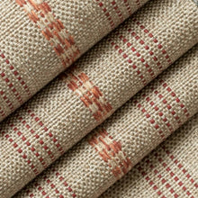 Load image into Gallery viewer, Heavy Duty Beige Orange Grey Red Stripe Polypropylene Ethnic Geometric Upholstery Fabric