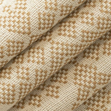 Load image into Gallery viewer, Crypton Heavy Duty Mustard Cream Geometric Upholstery Fabric