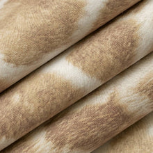 Load image into Gallery viewer, Heavy Duty Cream Mustard Brown Giraffe Microfiber Animal Pattern Upholstery Fabric