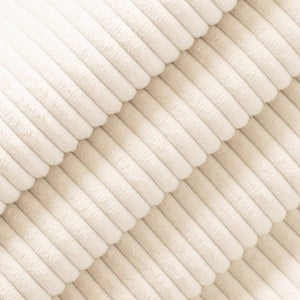 Heavy Duty Fade Resistant Cream Corduroy Upholstery Fabric