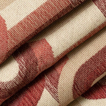 Load image into Gallery viewer, Beige Rusty Red Abstract Geometric Upholstery Fabric