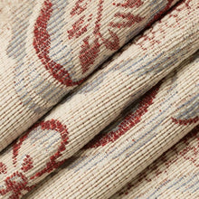 Load image into Gallery viewer, Cream Blue Rusty Red Floral Paisley Upholstery Fabric
